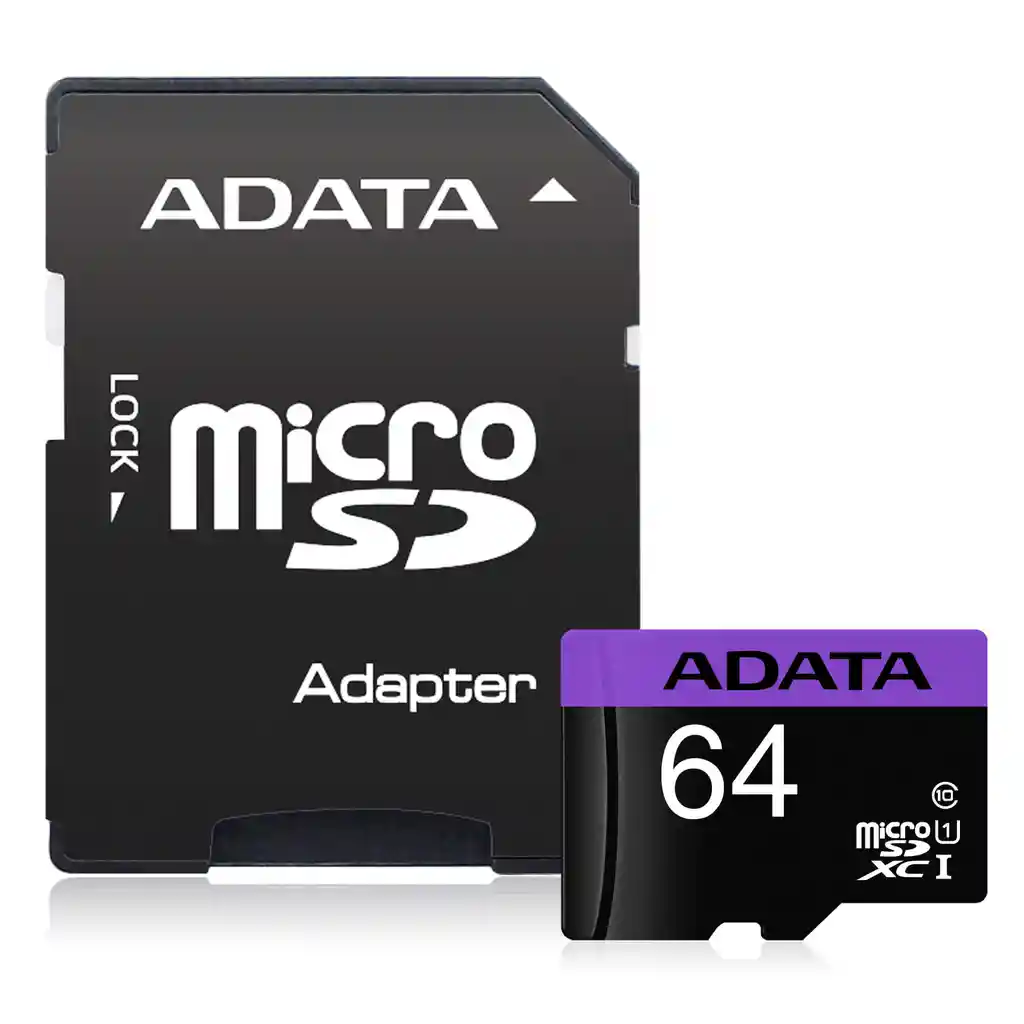 Adata Memoria Microsd 64Gb Clase 10 Con Adaptador Sd