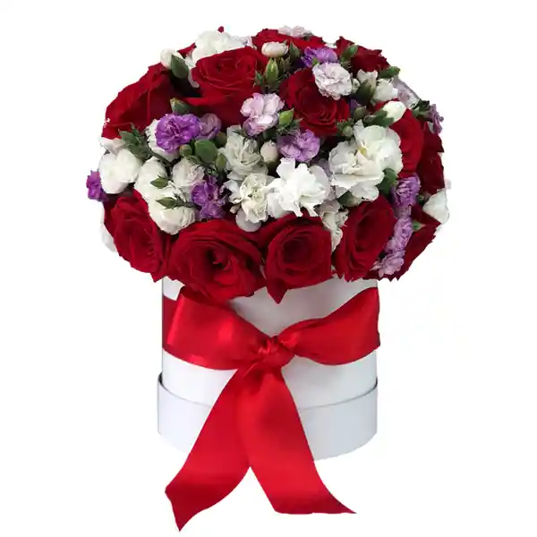 Caja Decorada En Rosas Y Clavellinas