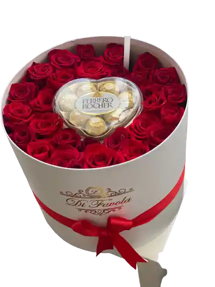 Ferrero Corazon En Caja Cilíndrica De Rosas De Exportación