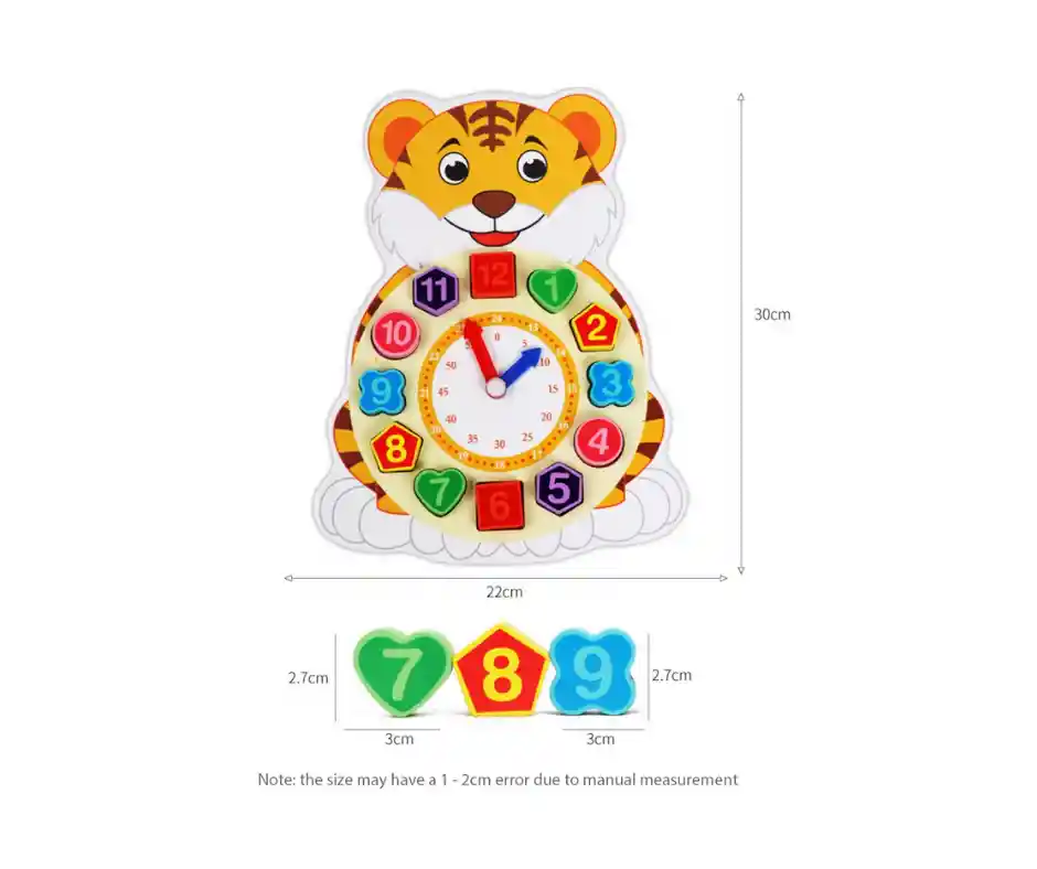 Reloj De Animales Para Encajar Y Enhebrar 2 En 1 Montessori