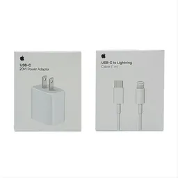 Cargador Iphone Apple 20w + Cable Usb C A Lightning De 1 Metro