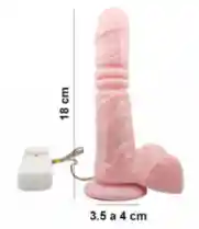 Vibrador Realistico Sube Y Baja X 18cm