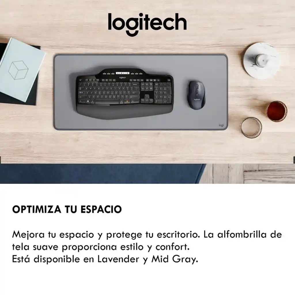 Logitech Alfombrilla De Escritorio Desk Mat Studio Series Gris