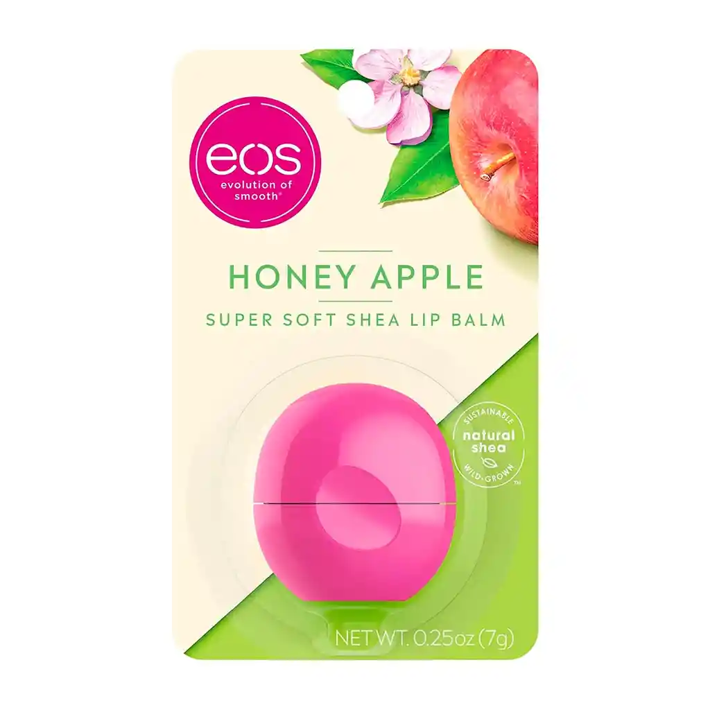Eos Evolution Of Smooth Brillo Labial Balsamo Honey Apple 0.25 Oz (7g)