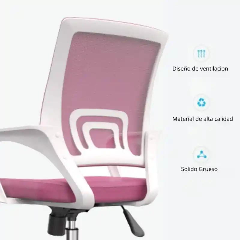 Silla De Oficina Colors Premium Rosado