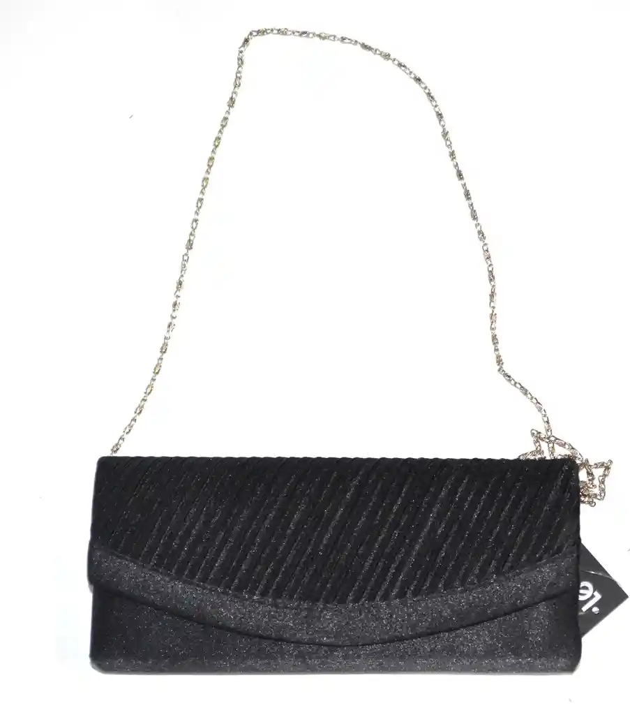 Elegante Sobre Bolso O Cartera De Noche O Fiesta Con Cadena Negro Redo