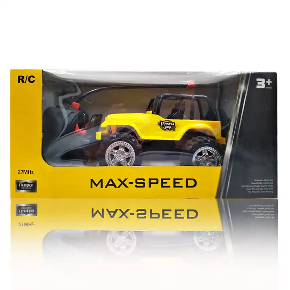 Carro Jeep Amarillo Powerful Control Remoto Juguete Niños