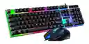 Rgb Combo Pad Mouse Call Of Dutty 80cm X 30cm + Teclado Y Mouse Gamer Negro