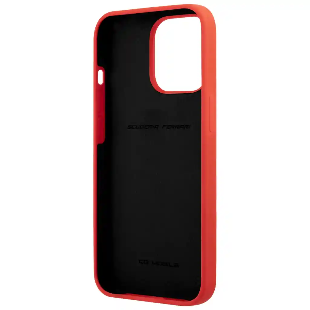 Estuche Protector Para Iphone 13 Pro Marca Ferrari En Silicon Rojo