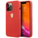Estuche Protector Para Iphone 13 Pro Marca Ferrari En Silicon Rojo