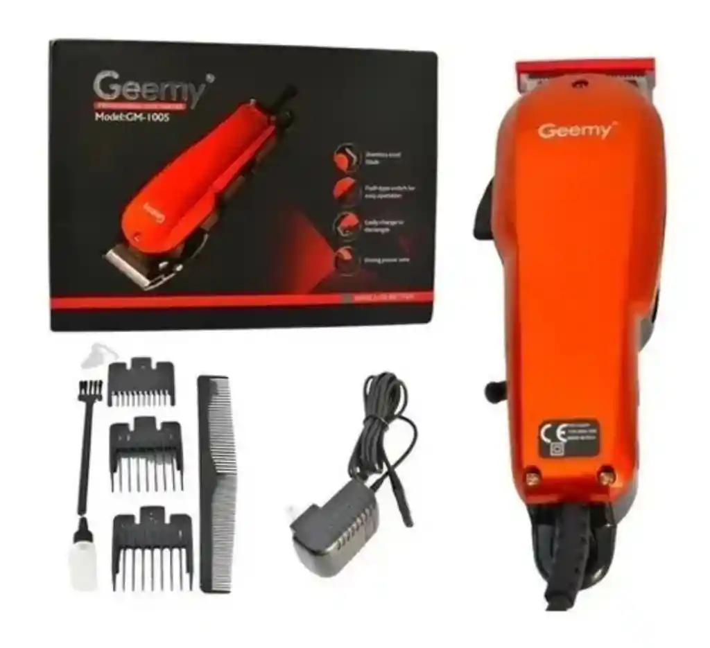 Maquina Peluquera Pro Gm-1005 Geemey + Accesorios
