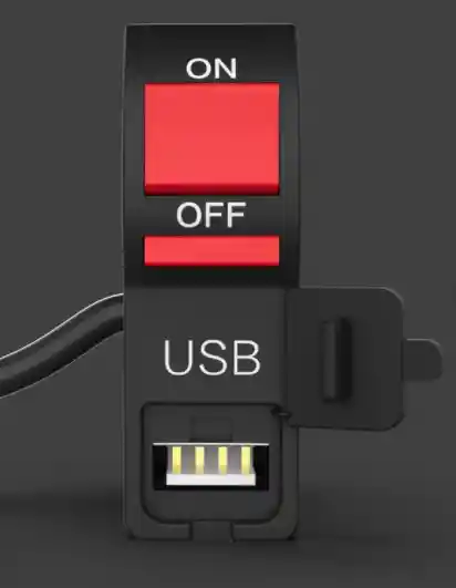 Switch Con Carga Usb Led Moto Universal