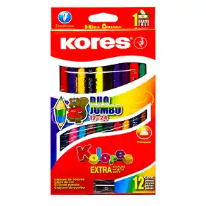 Kores Caja Colores Jumbo X12 Doble Punta