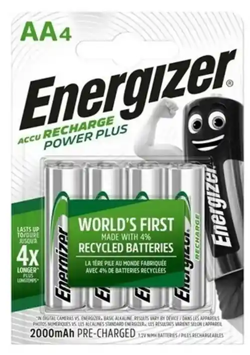 Energizer 4 Pilas Baterias Recargablesaa 2.000 Mah