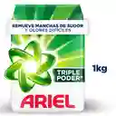 Ariel Triple Poder para Ropa Blanca y de Color Detergente en Polvo 1kg