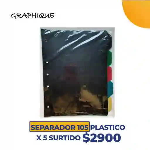 Separador 105 Plástico X 5 Surtido