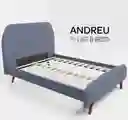 Cama Con Espaldar Doble Gris Andreu By Luft And Drom