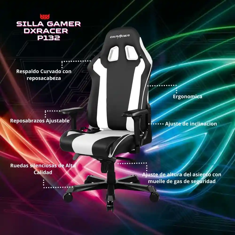 Silla Gamer Dxracer Fserie Formula P132 Negro/blanco