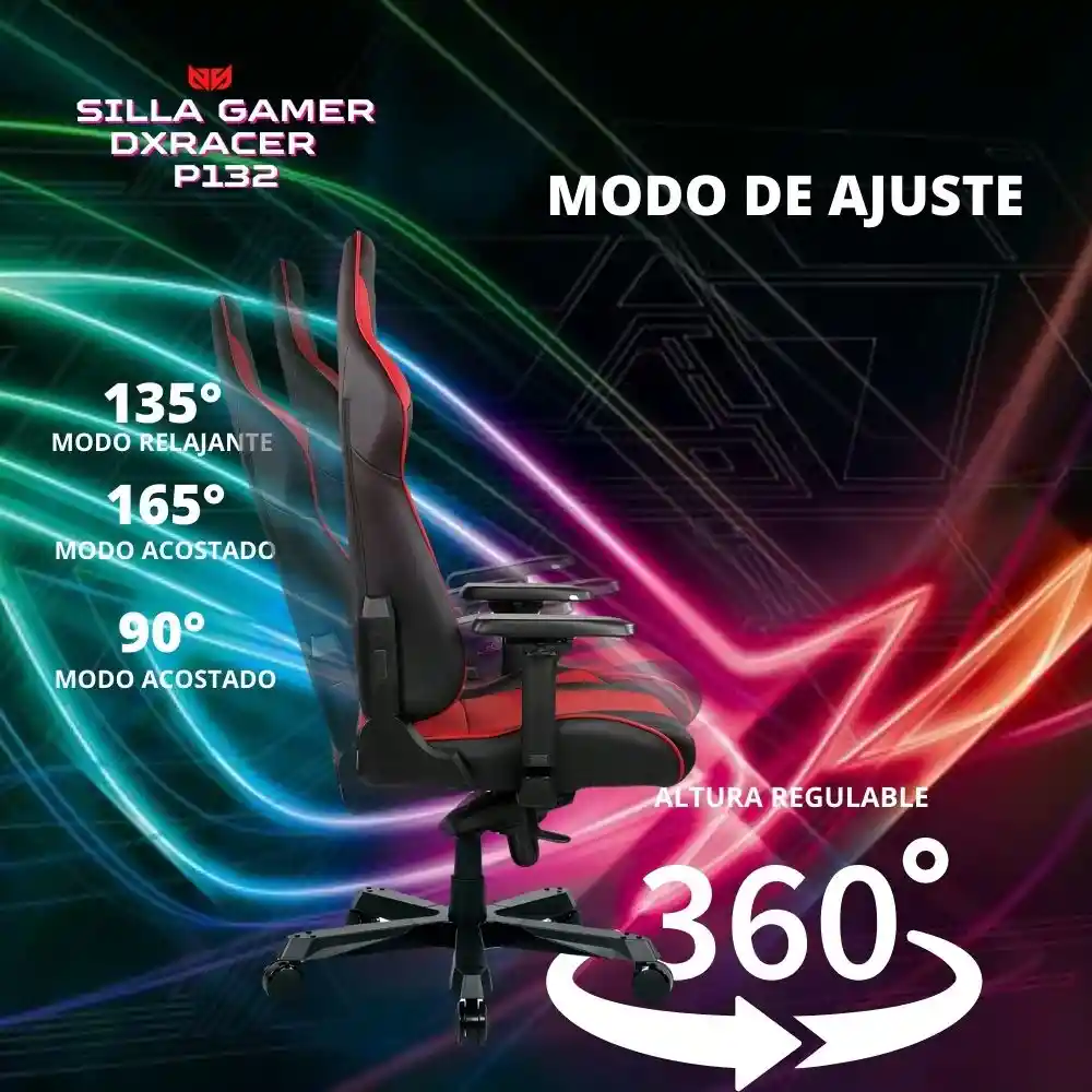 Silla Gamer Dxracer Fserie Formula P132 Negro/rojo