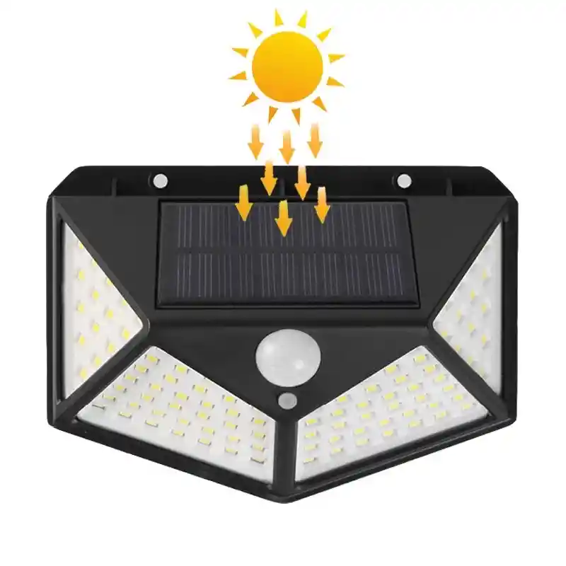 Lampara Solar Exterior Recargable Sensor De Movimiento