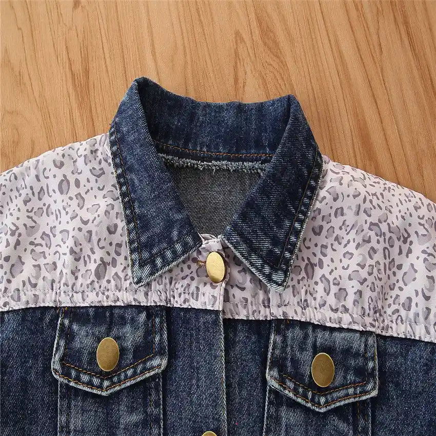 Chaqueta De Jean Y Estampado De Animal Print 6 Años