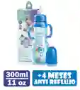 Tetero Biberón Moby Baby Slim Con Válvula Anti Reflujo 11oz-300ml