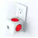 Multitoma Powercube By Allocacoc 4 Tomas + 2 Usb Rojo