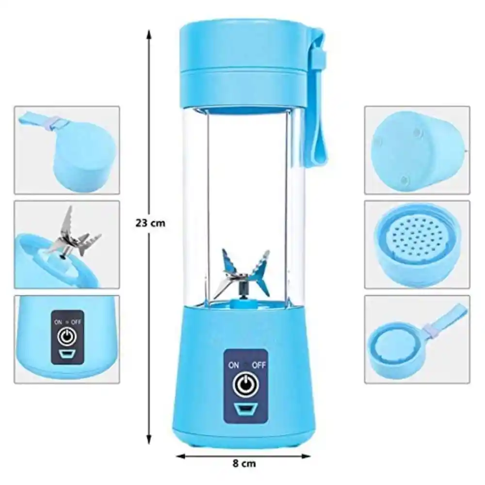 Licuadora Batidora Personal Recargable Juice Blender - Azul