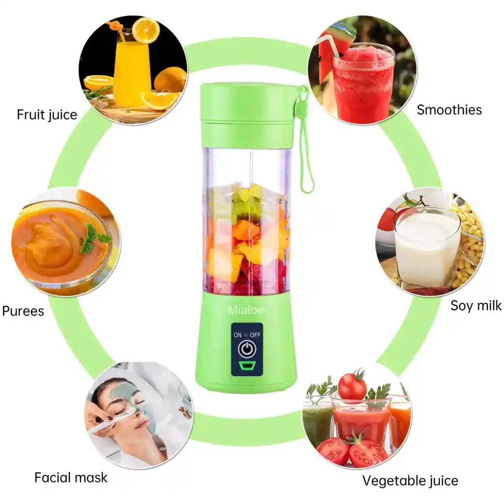 Licuadora Batidora Personal Recargable Juice Blender - Verde