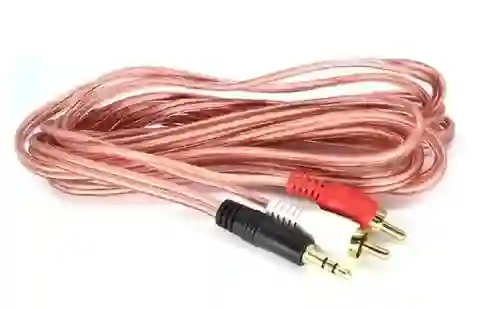 Cable Audio Rca 2x1 De 3.5mm A Audio Rca 1.5mts Desoxigenado
