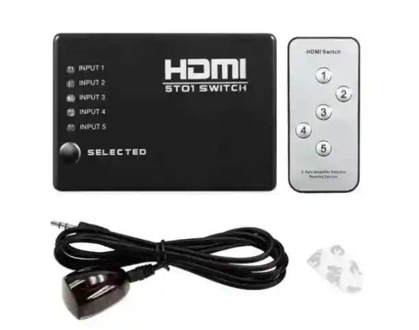 Switch Hdmi5 Puertos Con Selector Y Control