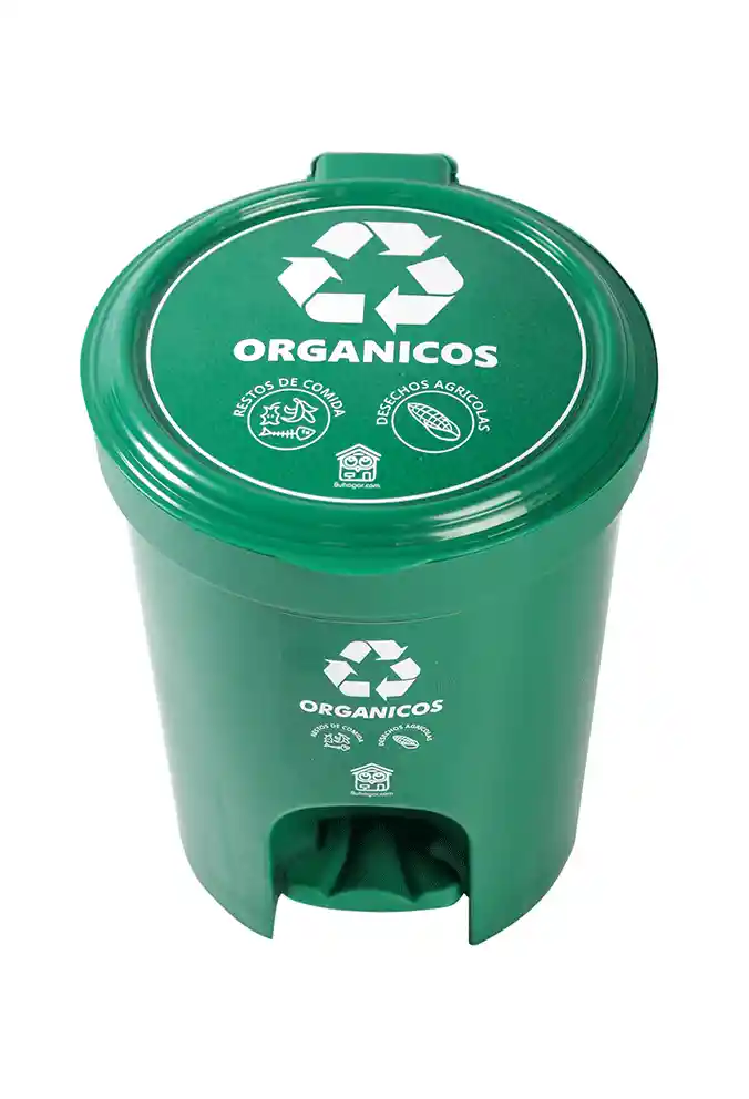 Papelera Caneca Basurera Pedal 6.6l Verde