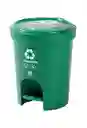 Papelera Caneca Basurera Pedal 6.6l Verde