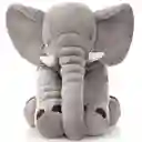 Almohada Abrazadora Elefante Relajante 60 Cm Bebes Niños Gris Divino