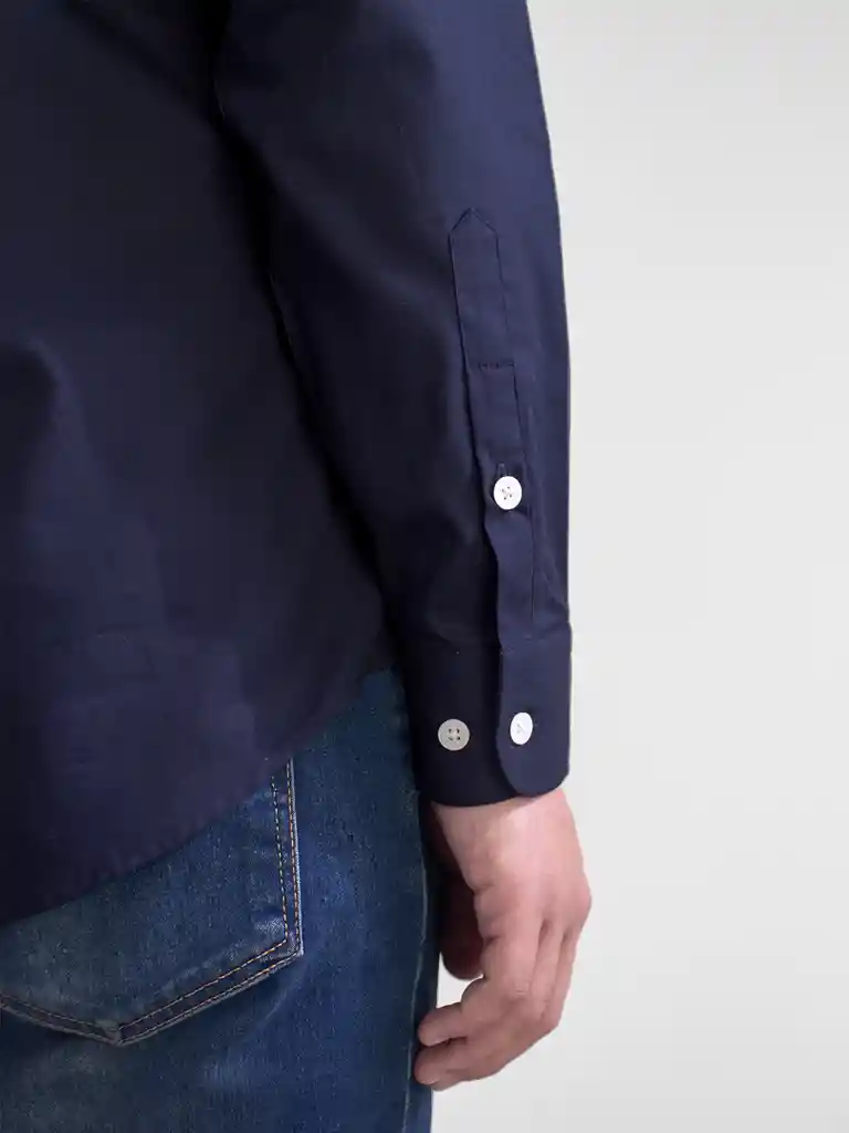 Camisa Azul S 100% Algodón