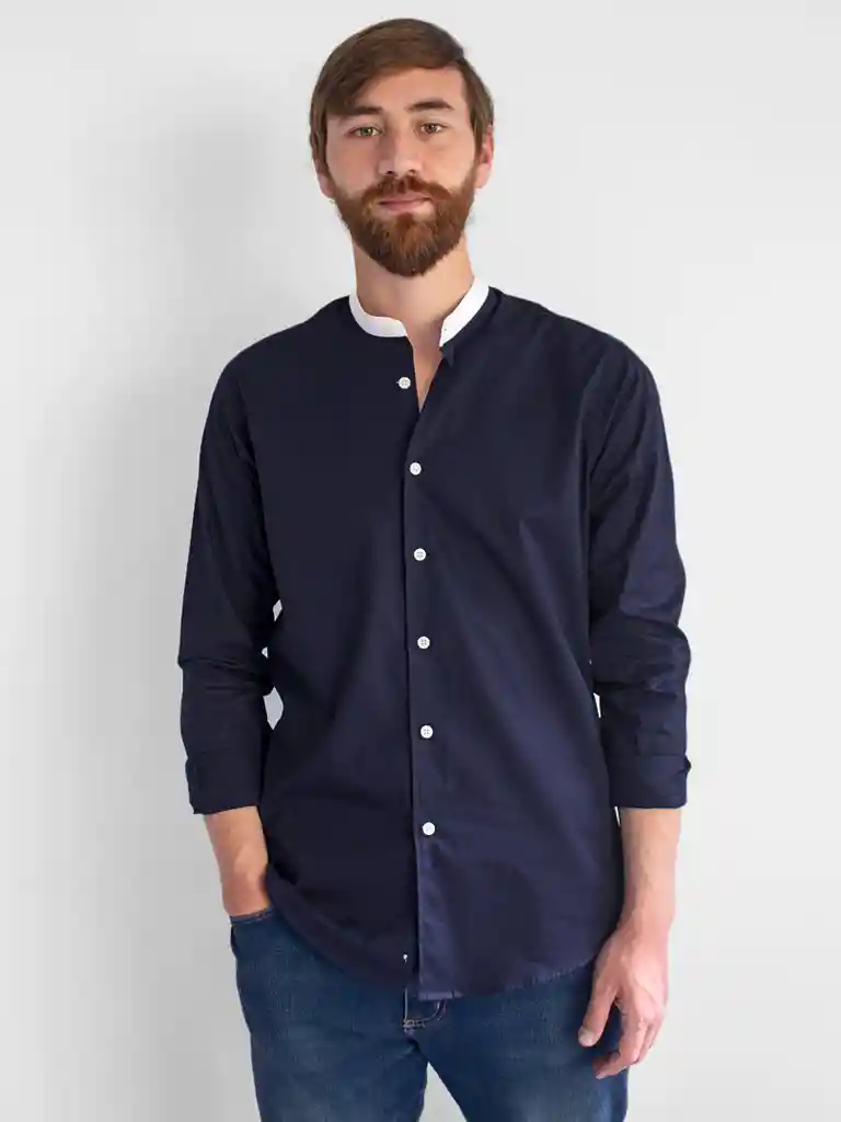 Camisa Azul S 100% Algodón