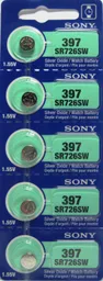 Sony Pila Bateria 397 (Sr726Sw) 1.55V Original Pack X 5