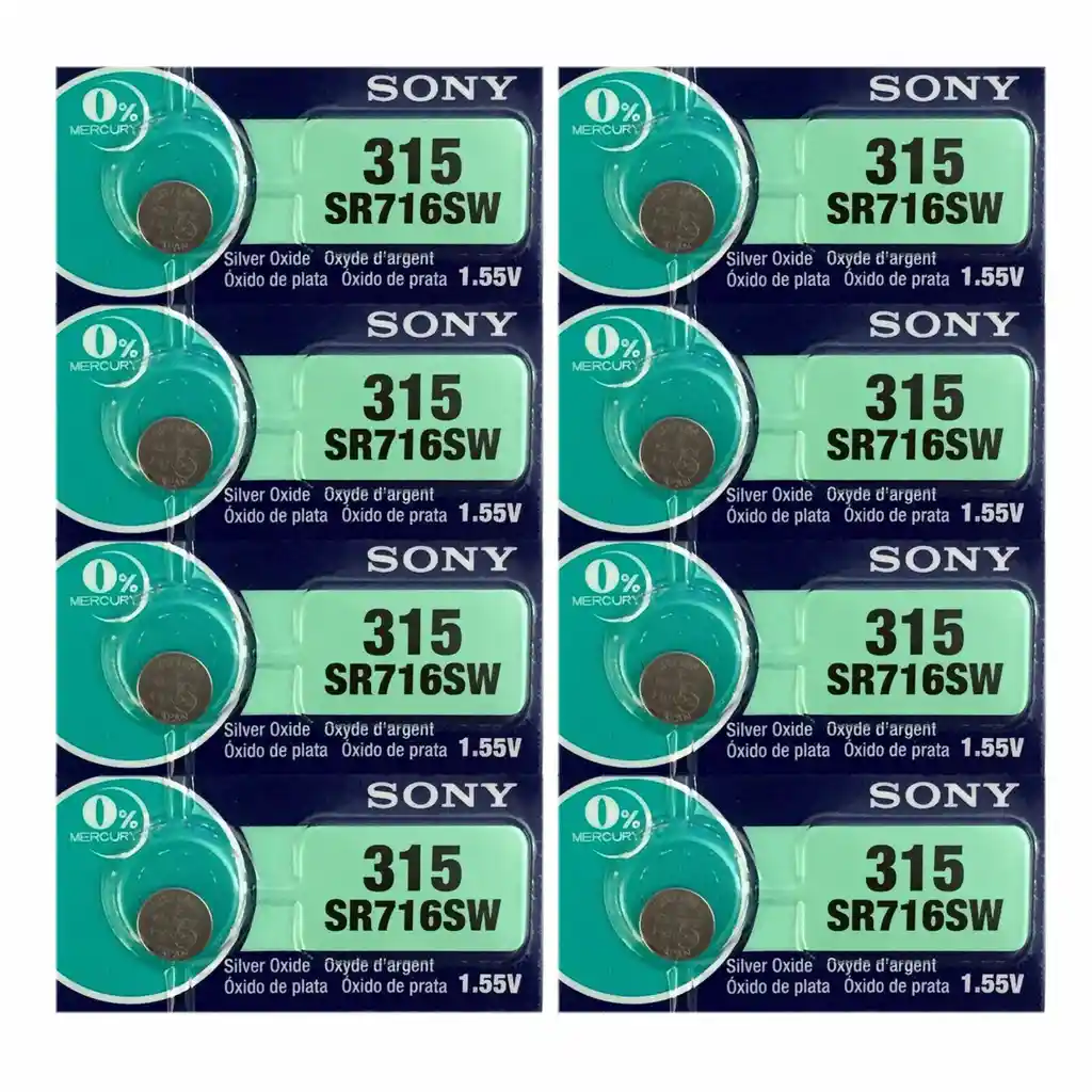 Sony/murata Pila Bateria 315 (sr716sw) 1.55v Original Pack X 5