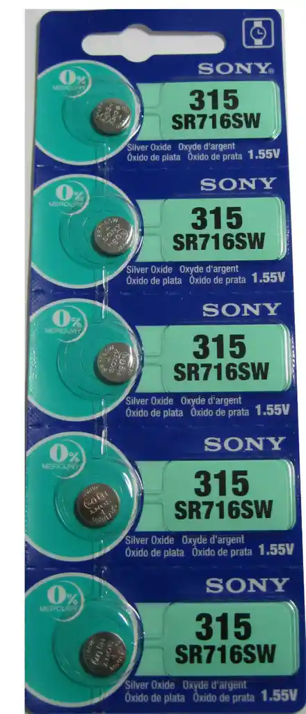 Sony Pila Bateria 335 (Sr512Sw) 1.55V Original Pack X 5