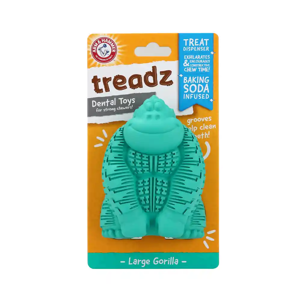 A&h Treadz Gorilla Juguete Dental Perro Tamaño Grande
