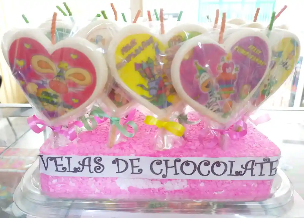 Vela Cumpleaños De Chocolate Con Mensaje