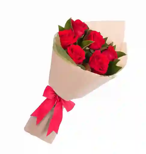 Rosas Rojas 6 En Bouquet