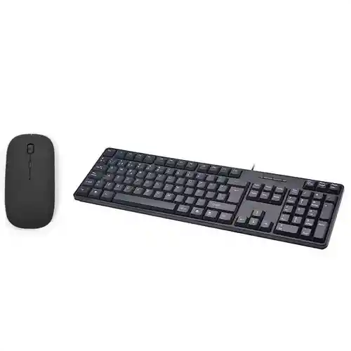 Combo Teclado Alambrico + Mouse Ultra Delgado Inalámbrico