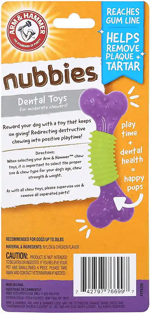 A&h Nubbies Duo Hueso Juguete Dental Perro