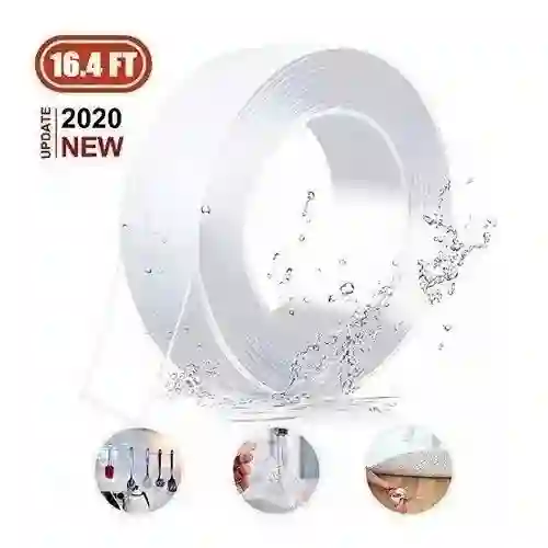 Cinta Adhesiva Nano Cinta De Silicona Lavable Doble Faz 5 Metros