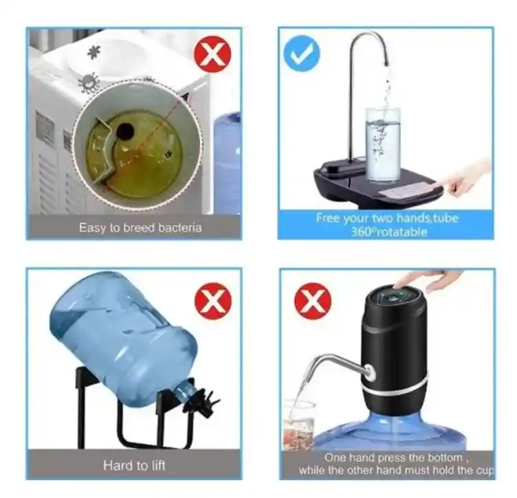 Bomba Dispensadora Agua Para Botellón Automática Con Base
