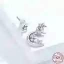 Estrella Aretes Topos Luna Y S Para Mujer En Plata 925
