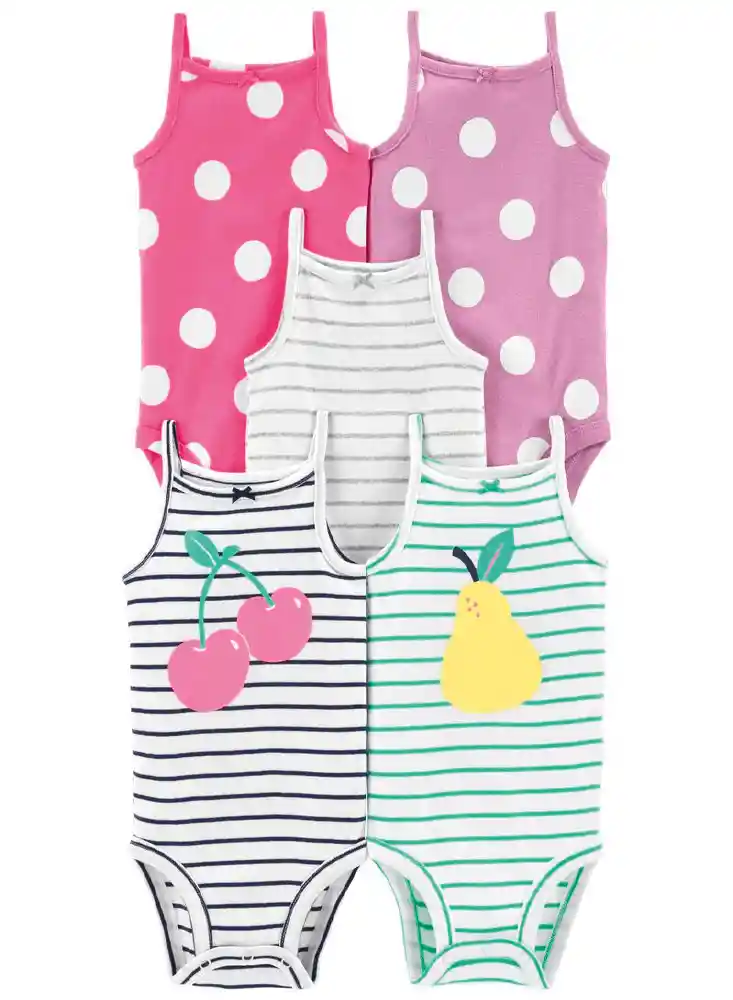 Carters Bodys Esqueleto X 5 Frutas New Born