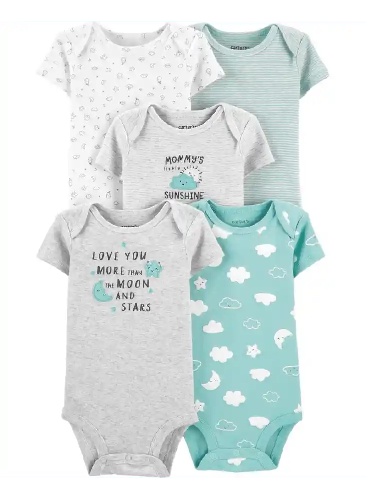 Carters Bodys X 5 Luna Y Estrellas 9 Meses