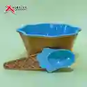 Set De Cocas Para Helado Con Cucharas X3